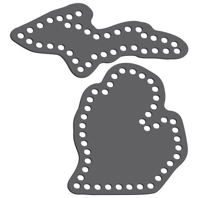 Rhinestone Genie Michigan Magnetic Rhinestone Template, Black
