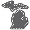Rhinestone Genie Michigan Magnetic Rhinestone Template, Black view 1