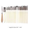YQBUER 24pcs Nylon Hair Wooden Handle Watercolor Paint Brushes Pen Scraper Scrubbing Brush Set DIY Oil Acrylic Painting view 2