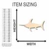 Unfinished Wood Swordfish Shape Marlin Ocean Fishing Craft up to 46" DIY 7" / 1/4" view 2