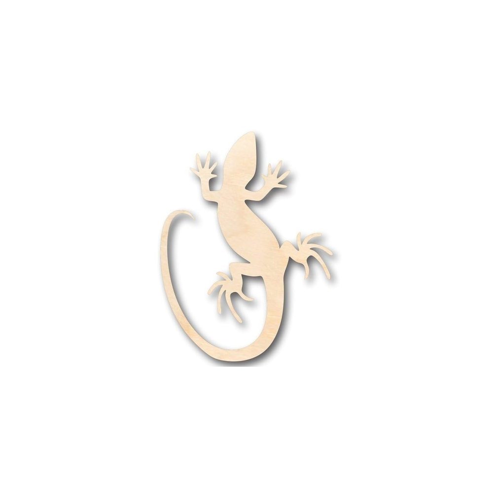 Unfinished Wood Lizard Shape Animal Craft up to 46" DIY 12" / 1/8"