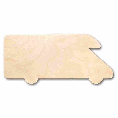 Unfinished Wood RV Shape Camping Craft up to 46" DIY 18" / 1/8"
