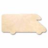 Unfinished Wood RV Shape Camping Craft up to 46" DIY 18" / 1/8" view 1