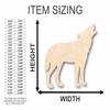 Unfinished Wood Howling Wolf Shape Animal Wildlife Craft up to 46" DIY 24" / 1/4" view 2