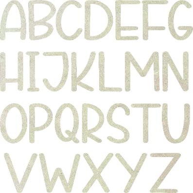 Wooden Letter 20" Blank B Peachy Day Font 1/4" MDF (Various Sizes)