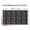 Camping Fabric By The Yard, Cartoon RV Upholstery Fabric, Cute Tree Tent Mountain Decorative Fabric, Floral Clouds Moon Indoor Outdoor Fabric, Camper DIY Art Waterproof Fabric, Blue Orange, 2 Yards view 2