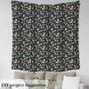 Camping Fabric By The Yard, Cartoon RV Upholstery Fabric, Cute Tree Tent Mountain Decorative Fabric, Floral Clouds Moon Indoor Outdoor Fabric, Camper DIY Art Waterproof Fabric, Blue Orange, 2 Yards view 3