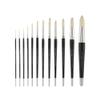 Creative Mark Pro Stroke Premium White Chungking Hog Bristle Artist Paint Brush - Round # 3-2 Pack - Natural Bristle Brush w/Great Control Suitable for Oils, Watercolors, Acrylics, Alkyds, Caseins view 4
