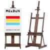 MEEDEN Heavy Duty H-Frame Studio Easel Stand, Large Adjustable Solid Beech Wood Artist Easel for Painting, Holds Canvases up to 78" with Storage Tray- Walnut view 1