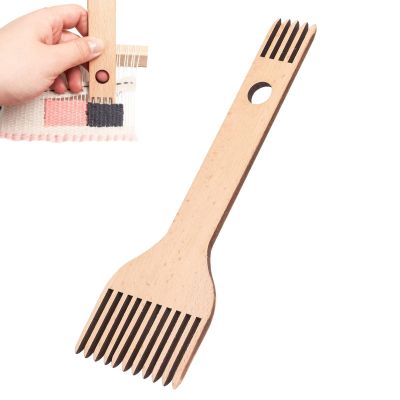Wooden Weaving Comb, Weaving Loom Tool Wooden Weaving Loom Comb Double Ended Handcraft Tapestry Rug for Woven Making Crafts Weaving Tools for Knitting