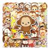 50 Pcs Monkey Stickers Waterproof Cute Cartoon Animals Stickers Vinyl Stickers for Laptop Cars Water Bottle Scrapbooking Skateboard Luggage Guitar Phone Bicycle Motorcycle view 1