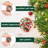 180 Pieces Christmas Beads Candy Cane Wooden Christmas Focal Beads Red Green White Candy Swirl Crafts for Jewelry Making DIY Xmas Garland Tree Home Party Holiday Decoration view 3