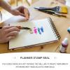 COHEALI 12 pcs Round Wood Wooden Natural Wood Round Wooden Rubber Stamp Rubber Stamp Floral view 3