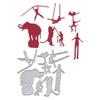 Acrobatic Troupe Metal Die Cuts, Cutting Dies for Card Making Clearance, Embossing Dies for Scrapbooking, DIY Album Paper Cards Decoration view 1