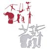 Acrobatic Troupe Metal Die Cuts, Cutting Dies for Card Making Clearance, Embossing Dies for Scrapbooking, DIY Album Paper Cards Decoration view 3