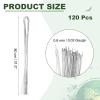 PATIKIL 32 Inch 22 Gauge Floral Stem Wire, 3 Pack/120 Pieces Bouquet Stem Paper Wrapped for DIY Crafts Flower Arrangements, Silver Tone view 2