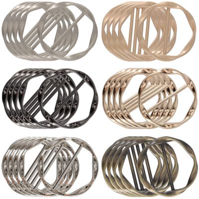 HOZEON 30 PCS Scarf Ring Clips, Silk Scarf Ring Clip, T-shirt Ring Clips Waist Buckle Clip Metal Circle Buckle Ring Holder for Clothes, Hat, Belt Fashion Decor, 6 Colors