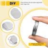 20 Pieces Blank Challenge Coin Threaded Edged 40 mm with Acrylic Protection Box Laser Engravable Pattern for DIY Crafts Engraving Travel Birthday Commemorative Collection Supplies (Silver) view 3