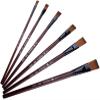 NIUBB 6 Pcs Art Supplies Painting Easy to Clean Wooden Handle Watercolor Paint Brush Pen Nylon Hair Learning Oil Acrylic view 1