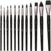 NIUBB 12PCS Professional Watercolor Paint Brushes Set Artist Synthetic Fine Squirrel Brush Round Tip for Detail Gouache Acrylic Oil view 1