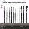 NIUBB 12PCS Professional Watercolor Paint Brushes Set Artist Synthetic Fine Squirrel Brush Round Tip for Detail Gouache Acrylic Oil view 2