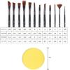 NIUBB Nylon Watercolor Brush 18 Sets Acrylic Brush Canvas Bag Painting Material Paint Art Supplies view 2