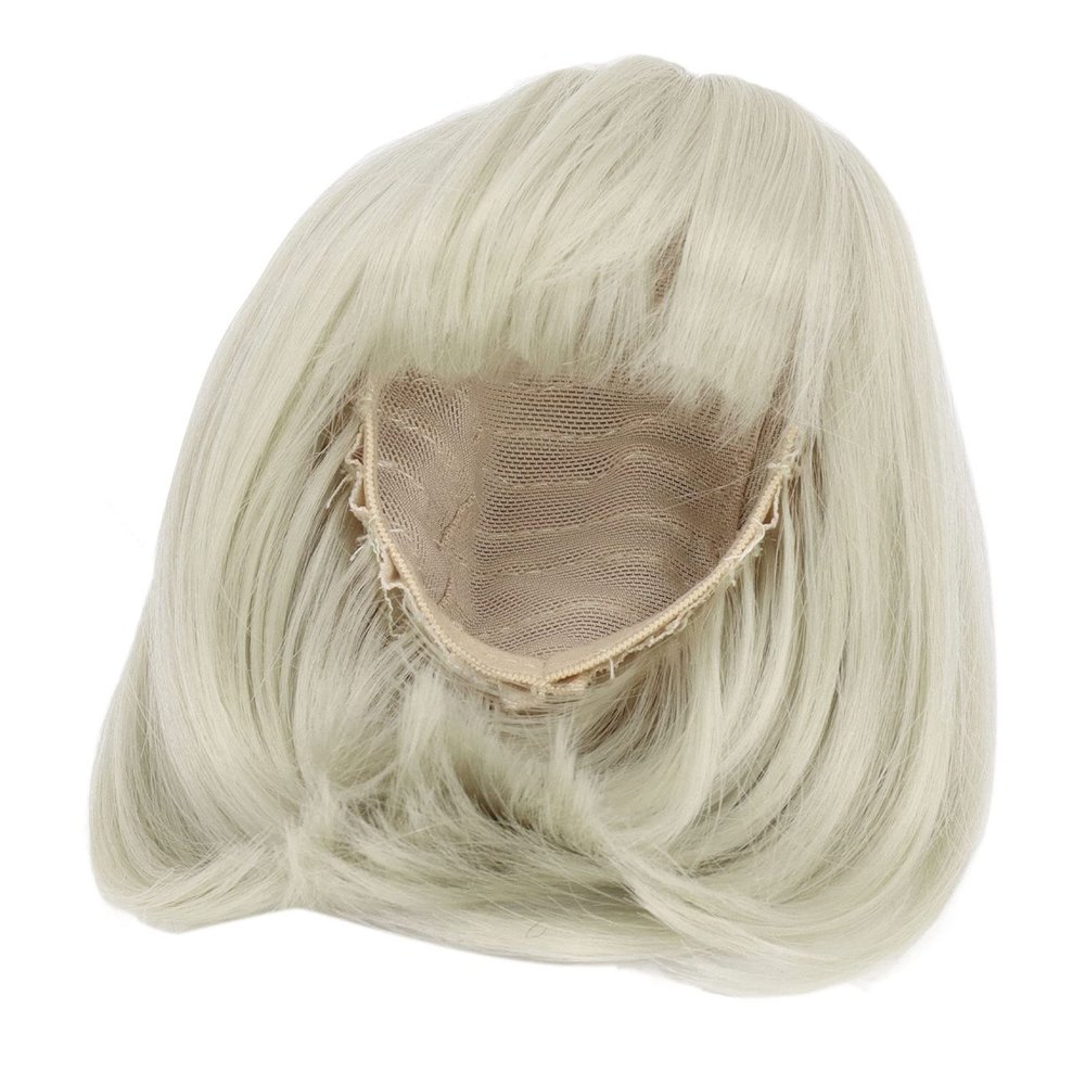 GLOGLOW 1/3 BJD Doll Wigs, 8-9 inch(for 21-24CM's Head) Shoulder Length Wig Handmade Girl Doll Making Supplies with Soft Fiber Easy Cutting