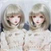GLOGLOW 1/3 BJD Doll Wigs, 8-9 inch(for 21-24CM's Head) Shoulder Length Wig Handmade Girl Doll Making Supplies with Soft Fiber Easy Cutting view 2