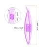 HARFINGTON 2pcs Tatting Shuttles 77x21x11mm Colorful Plastic Shuttles for Lace-Making DIY Hand Craft Tool Knitting Arts Supplies, Transparent Red Purple view 2