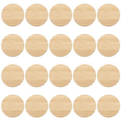 20pcs Unfinished Round Painting Chips Smooth Natural Circles for Boys and Girls Crafting for Painting Engraving and Home Decor Activities