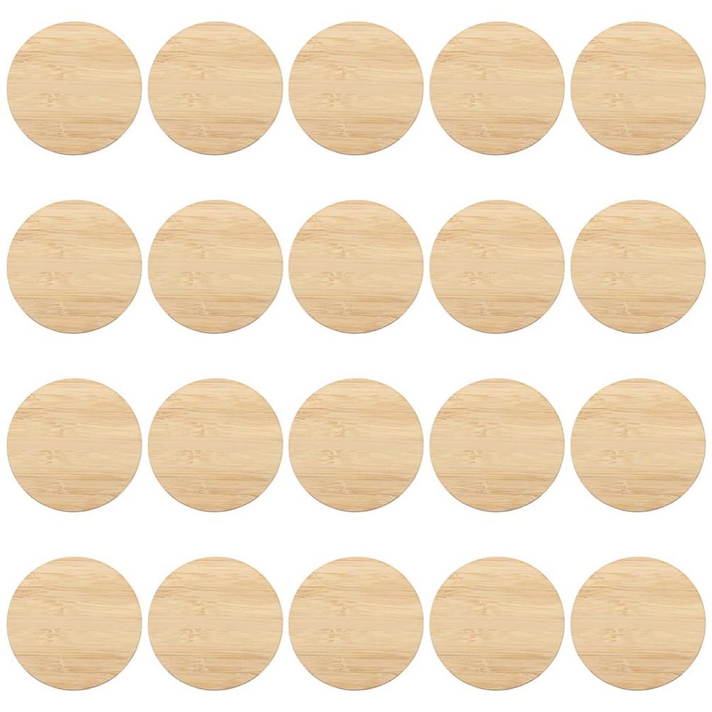 20pcs Unfinished Round Painting Chips Smooth Natural Circles for Boys and Girls Crafting for Painting Engraving and Home Decor Activities