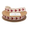 Red Heart Print Cotton Ribbon, 5/8-Inch, 10-Yard view 1