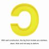 MECCANIXITY 6 Inch Giant Large 3D Alphabet Letter Mold, Silicone Resin Letter Mold for Epoxy Resin Art DIY Crafts Decoration C Yellow view 3