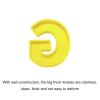 MECCANIXITY 4 Inch Large 3D Alphabet Letter Mold, Silicone Resin Letter Mold for Epoxy Resin Art DIY Crafts Decoration G Yellow view 3
