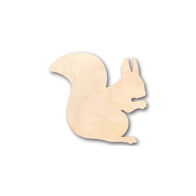 Unfinished Wood Squirrel Shape Animal Craft up to 46" DIY 12" / 1/8"