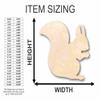 Unfinished Wood Squirrel Shape Animal Craft up to 46" DIY 12" / 1/8" view 2