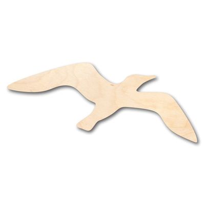 Unfinished Wood Seagull Shape Beach Bird Wildlife Craft up to 46" DIY 12" / 1/8"