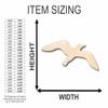 Unfinished Wood Seagull Shape Beach Bird Wildlife Craft up to 46" DIY 12" / 1/8" view 2