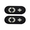 2 PCS AliPlus O+ POS Patches Blood Type Patches Luminous Glow in The Dark Laser Cut Patch Tactical Morale Patch Hook and Loop(2 * 1in Black White) view 1