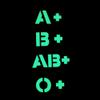 2 PCS AliPlus O+ POS Patches Blood Type Patches Luminous Glow in The Dark Laser Cut Patch Tactical Morale Patch Hook and Loop(2 * 1in Black White) view 3