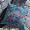 Sea Mermaid Scale Upholstery Fabric for Chairs, Ocean Fish Scales Outdoor Fabric By The Yard, Marine Life Sealife Purplr Green Ombre Decorative Fabric for Upholstery and Home DIY Projects, 10 Yards view 4