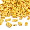 100 Gram Assorted Styles Column Spacer Beads Alloy Barrel Tube Loose Spacer Beads Jewelry Findings Accessories for DIY Bracelet Necklace Craft Supplies, Bright Golden view 4