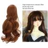 Jakoo BJD Doll Wig High Temperature Filament Pure Fringe Hair Wig Doll Cut DIY for 2124cm Head Circumference Light Brown view 3
