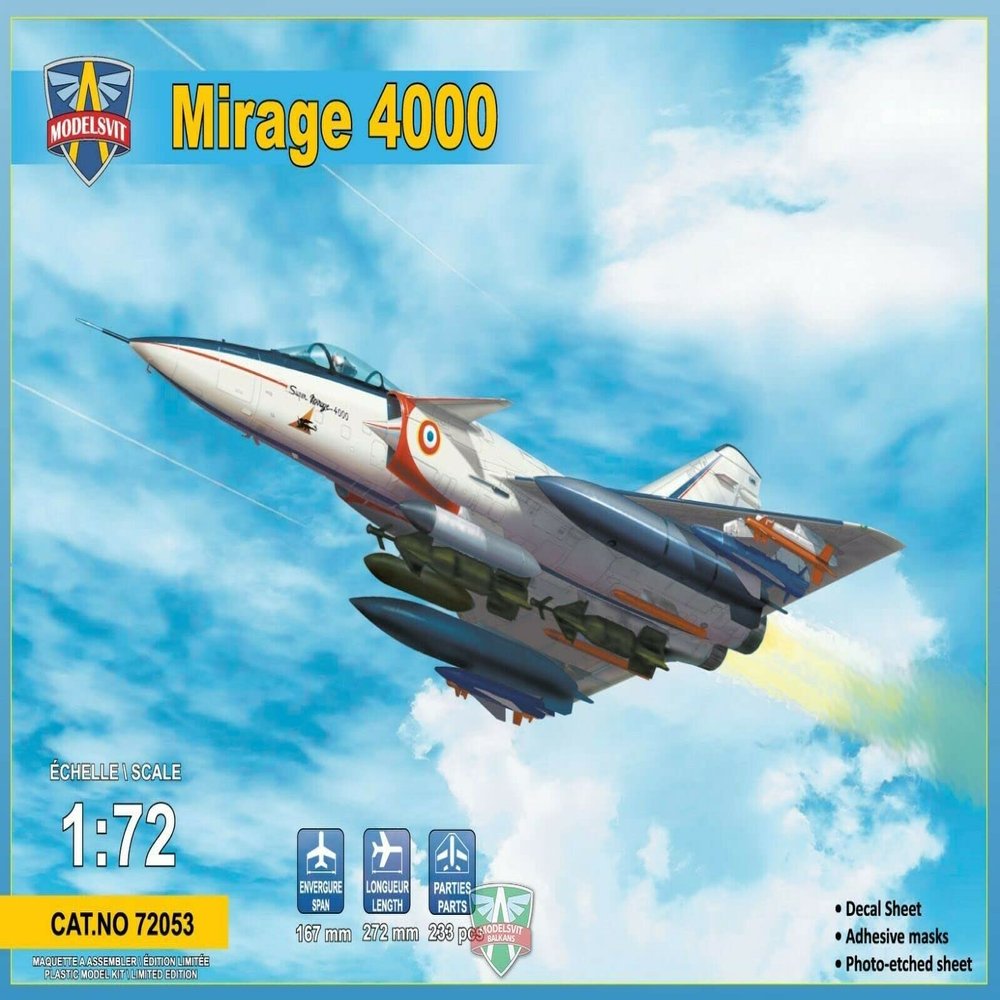 Modelsvit 72053-1/72 Mirage 4000 (Upgraded Version)
