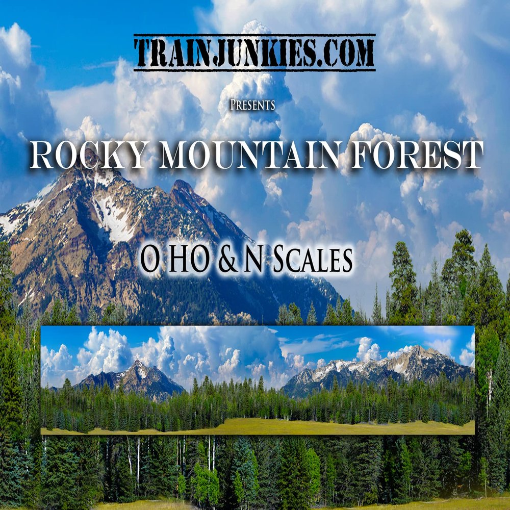 Rocky Mountain Fall Model Railroad Backdrop (HO Scale)