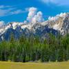 Rocky Mountain Fall Model Railroad Backdrop (HO Scale) view 2