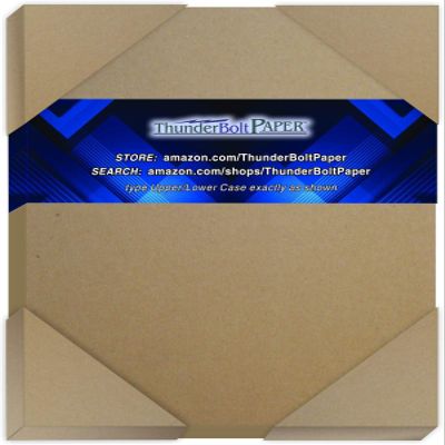Chipboard - 300 Sheets 5x7 Inch 60pt Thick Weight Kraft Paper Board, Scrapbooking, Journals, and Albums