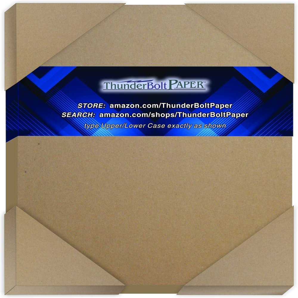 Chipboard - 300 Sheets 5x7 Inch 60pt Thick Weight Kraft Paper Board, Scrapbooking, Journals, and Albums