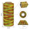 LEREATI 0.8mm Waxed Thread for Leather Sewing, 284 Yards, 150D Flat Wax String, Waxed Cord for Bracelet Making, Bookbinding, Shoe Repairing, Leather Projects, DIY Crafts (Brown) view 2