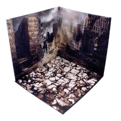 Almencla 1/12 Backdrop Scene Model Diorama Simulation Layout Scene Background Collection Photo Board, Debris